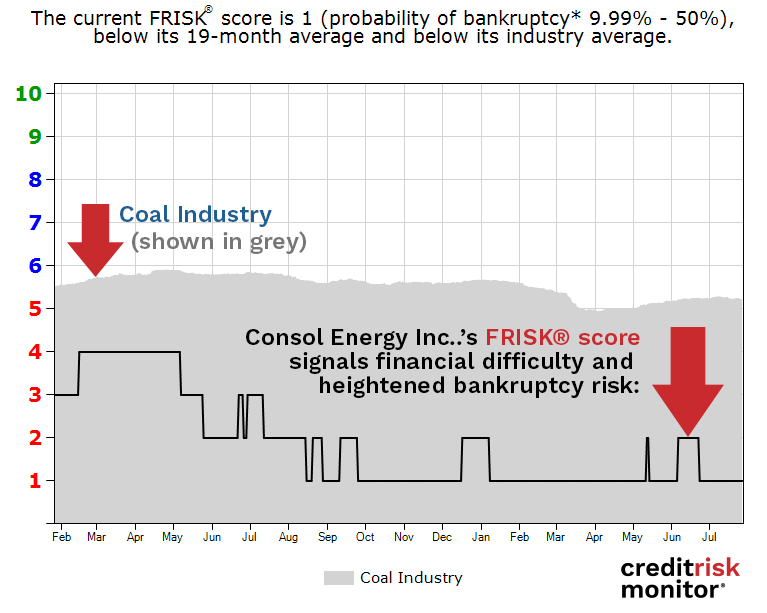 Consol Energy Inc. FRISK® score