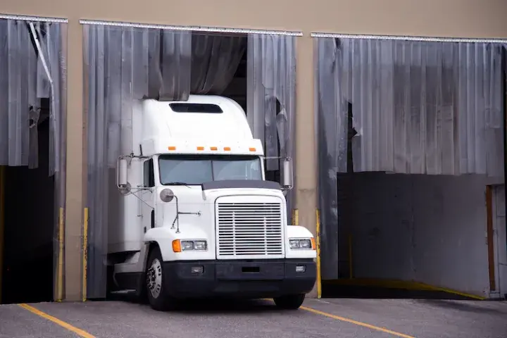 Big Rig parked in a garage