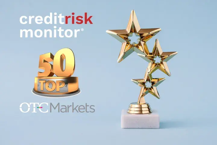 CreditRiskMonitor® is pleased to announce it has been named to the 2023 OTCQX® Best 50, a ranking of top performing companies traded on the OTCQX Best Market last year.